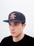 Бейсболка AMERICAN NEEDLE арт. 400A1V-CXG Cuban X-Giants 400 Series MILB (черный / фиолетовый)